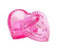 Plato de cristal con tapa para uñas en forma de corazón, taza de cristal para líquidos de uñas, cuenco de cristal para uñas, líquido acrílico, polvo, vidrio, plato Dappen, taza de cristal en forma de