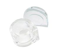 Plato de cristal Dappen con tapa, herramienta de arte, monómero, soporte acrílico para uñas, limpiador de brochas para uñas