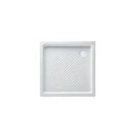 Plato de ducha 70x70 cm porcelana Fine Fire Clay blanco Moraira Unisan - Con válvula