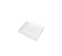 Plato de ducha 90 x 90 x 10 blanco porcelana fine fire clay con válvula opcional Moraira de Unisan - Con válvula