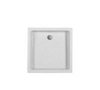 Plato de ducha acrílico 70 cm color blanco elegante y resistente Mosaico de Unisan - Sin válvula