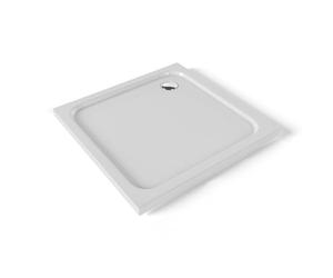 Plato de Ducha Acrílico 85x85 cm Blanco - Antideslizante, Antibacteriano, Textura Lisa - Incluye Válvula y Rejilla | Moments of Glass