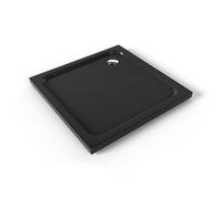 Plato de Ducha Acrílico 85x85 cm Negro - Antideslizante, Antibacteriano, Textura Lisa - Incluye Válvula y Rejilla | Moments of Glass