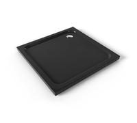 Plato de Ducha Acrílico 90x90 cm Negro - Antideslizante, Antibacteriano, Textura Lisa - Incluye Válvula y Rejilla | Moments of Glass