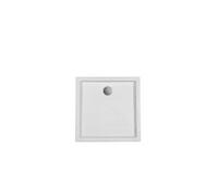 Plato de ducha acrílico blanco 70x70 cm durable y elegante Mosaico de Unisan - Con válvula