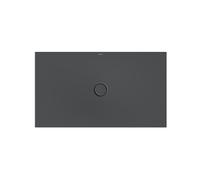 Plato de ducha BetteFloor con soporte mínimo y GlasurPlus, 130x75cm, 5797-400PLUS,T1, Color: cuervo