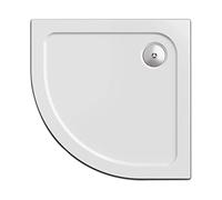 Plato de ducha, círculo cuarto 80 x 80 cm | Nordona® SIMPLEX | altura de construcción especialmente plana: 5,5 cm | construcción sólida y de gran calidad | Sifón VersoFlat compatible