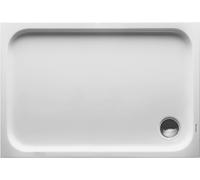 Plato de ducha Duravit D-Code, 1100x750mm, rectangular, versión empotrada, 720097000000001, Color: blanco con antideslizante