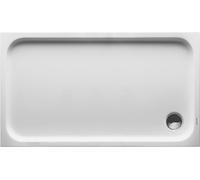 Plato de ducha Duravit D-Code, 1300x750mm, rectangular, versión empotrada, 720098000000000, Color: Blanco