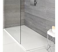 Plato de Ducha Efecto Piedra Color Blanco - 800mm x 800mm - sin Kit de Elevación - Rockwell