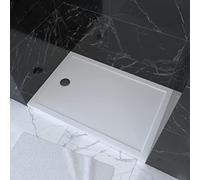 Plato de ducha extra plano de acrílico blanco rectángulo - 120 x 80 cm WHITENESS 120