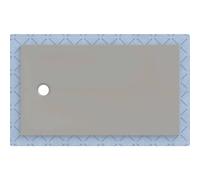 Plato de ducha Geberit CleanFloor30, integrado, con vellón de estanqueidad, 140x80cm, 551007291, Color: gris / mate - CM