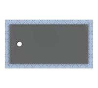 Plato de ducha Geberit CleanFloor30, integrado, con vellón de estanqueidad, 160x80cm, 551009DM1, Color: grafito / mate - CM