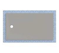 Plato de ducha Geberit CleanFloor30, integrado, con vellón de estanqueidad, 160x90cm, 551.017.29.1, Color: gris / mate