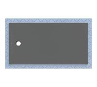 Plato de ducha Geberit CleanFloor30, integrado, con vellón de estanqueidad, 170x90cm, 551.018.DM.1, Color: grafito / mate