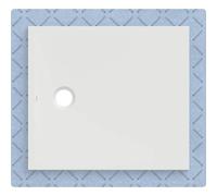 Plato de ducha Geberit CleanFloor30, integrado, con vellón de estanqueidad, 90x80cm, 551.003.00.1, Color: blanco / mate