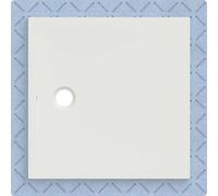 Plato de ducha Geberit CleanFloor30, integrado, con vellón de estanqueidad, 90x90cm, 551.011.00.1, Color: blanco / mate