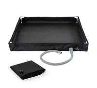 Plato De Ducha Portatil Camping, Base De Ducha Plegable Portatil De 80 cm, Multifuncional para Exteriores E Interiores, con DesagüE para Caravanas Playa, Alfombrilla Impermeable