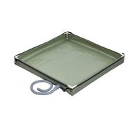 Plato de ducha portátil - Lavabo plegable impermeable de 31,5 × 31,5 × 3,9 pulgadas | Plato de duca para camping RV | con orificio de drenaje exterior para accesorio de ducha multifuncional de f