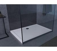 Plato de ducha rectangular 120 x 90 cm - Plato de ducha de alta calidad de acrílico sanitario, apto para mamparas de ducha con una superficie de 120 x 90 cm