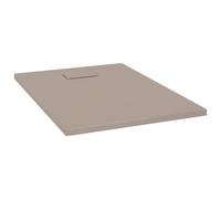 Plato de ducha SMC marrón 100 x 70 cm tobogán Umbral bajo | Base de ducha SMC con resina, superficie pizarra, fácil limpieza, resistente a los golpes, desagüe 9 cm