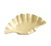 Plato De Frutas Para Sala Estar Luz Del Hogar Lujo Exquisita Cerámica Pequeña Cena Forma Irregular Snack Desayuno Postre Tazón Nido Pájaro Ensalada Helado Sopa Pasta (Amarillo)