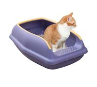 Plato de gato encendido | Litries de tamiz alto semisellado: viene con una cucharada de tamiz de litros de gato, los litros extraíbles tienen un diseño extraíble y las cercas elevadas en ambos lados