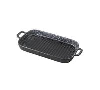 plato de horno Fuente for hornear rectangular grande Bandeja for de cerámica 30,6 cm(Grey)
