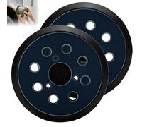 Plato de Lijado 125 MM Con Hook Loop y 8 Agujeros, Almohadilla De Lijadora Compatible Con Lijadoras Orbitales, Platos De Lijado Para Makita DeWalt Bosch Black Decker y Porter Cable (2)