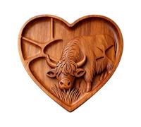 Plato de madera con forma de , tabla de charcutería de granja, bandeja rústica para servir animales, exhibición de aperitivos, suministros de en el hogar, regalo único para anfitrionas