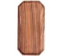 Plato de madera de nogal hecho a mano Forma irregular Fruta Snack Dish Bandeja de servir de grano natural para cocina Mesa de comedor Marrón 30cm(Q)