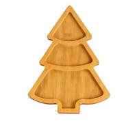 Plato De Madera para Servir Árbol De Navidad | Tablero De Charcutería Festivo De Madera En Forma De Árbol | Ideal para Galletas, Frutas, Carnes, Postres, Dulces Y Refrigerios Exhibició