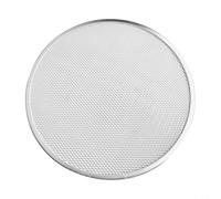 Plato de malla de aluminio grueso para pizza de 12 pulgadas, bandeja de alambre perforado para corteza crujiente, bandeja de horno antiadherente para pizza casera, tostadas y pastelería, plata (9