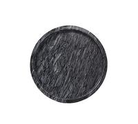 Plato de mármol natural, platos de postre, plato de pescado de porcelana, bandeja de almacenamiento de artículos diversos (color: negro. Tamaño: 25 x 25 x 3 cm) (negro 25 x 25 x 3 cm)