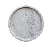 Plato de mármol natural, platos de postre, plato de pescado de porcelana, bandeja de almacenamiento de artículos diversos (color: negro. Tamaño: 25 x 25 x 3 cm) (blanco 25 x 25 x 3 cm)