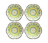 plato de merienda Cerámica doméstica Bowles / platos Set de salsa Conjunto de 4 colores brillantes Ideal for salsa de soja, salsa de ketchup, condimento múltiple salsa cuencos de salsa fáciles de limp