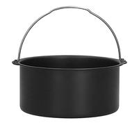 Plato de Pastel Frito de Aire, Sartén de Pastel Redondo No Adhesivo de Acero Al Carbono, Sartén Frito de Aire Pizzas Accesorios de Pan Tostado (6 Inch)