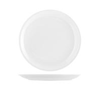 Plato De Porcelana Roma Blanco Mesa Plano Cm27
