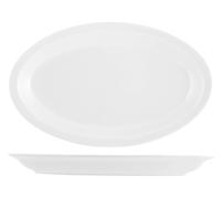 Plato De Porcelana Roma Blanco Ovalado De 36 Cm Saturnia