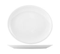 Plato De Porcelana Sevilla Blanco Ovalado De 34 Cm Saturnia