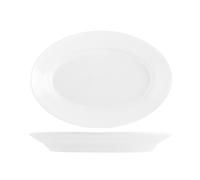 Plato De Porcelana Tivoli Blanco Ovalado Cm31