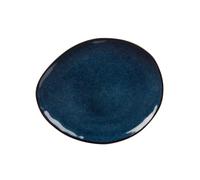 Plato de postre de gres azul