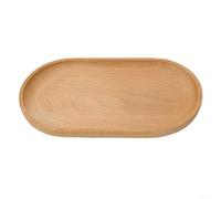 Plato de postre redondo de madera hecho a mano para servir aperitivos y frutas secas, bandeja de vajilla de madera maciza, perfecta para té de la tarde y cenas casuales (18 x 10 cm)