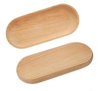 Plato de postre redondo de madera hecho a mano para servir aperitivos y frutas secas, bandeja de vajilla de madera maciza, perfecta para té de la tarde y cenas casuales (23 x 10 cm)