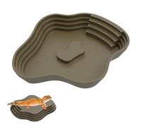 Plato de Reptil, tazón de Reptil,Placa de alimentación de s | Piscina de Piscina de Plato de remojo con Escalera para Accesorios de hábitat de Reptiles