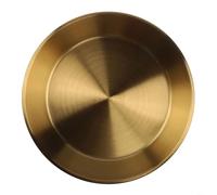 Plato de salsa asiática de acero inoxidable 304, cuenco dorado para verduras en escabeche, patatas fritas, aperitivos, condimentos, recipiente redondo para servir, vajilla de cocina, color acero