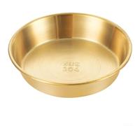 Plato de salsa asiático de acero inoxidable 304 con construcción sin costuras y función apilable que ahorra espacio para servir patatas fritas (oro - 15 cm)