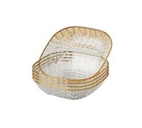 Plato de salsa Juego de 5 cuencos for mojar, plato for ensalada frutas, apilable, for sala estar, decoración del hogar, vajilla(Transparent)