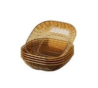 Plato de salsa Juego de 5 cuencos for mojar, plato for ensalada frutas, apilable, for sala estar, decoración del hogar, vajilla(Gold)