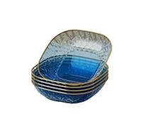 Plato de salsa Juego de 5 cuencos for mojar, plato for ensalada frutas, apilable, for sala estar, decoración del hogar, vajilla(Blue)